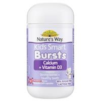 Nature's Way Kids Smart Bursts Calcium + Vitamin D3 50 Capsules For Children