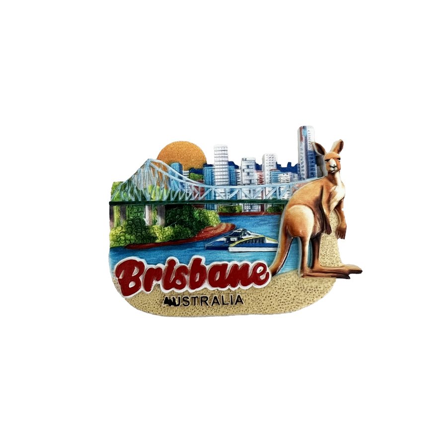Australian Souvenir Printed Resin magnet -Brisbane