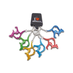 Móc chìa khóa hình con Kangaroo rỗng của Úc, gói 6