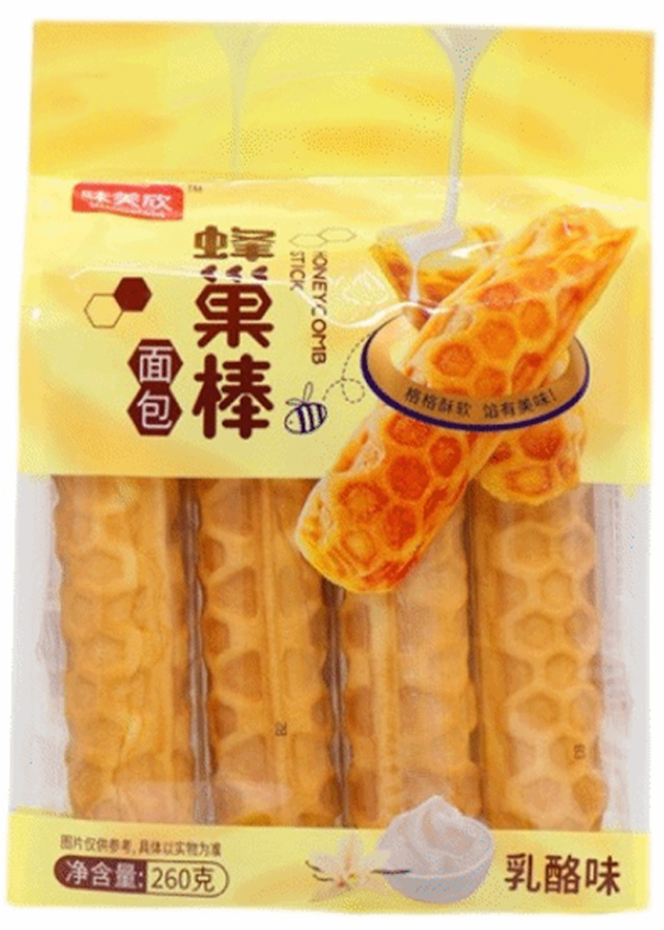 Bánh mì que tổ ong hương sữa chua 味美欣 Honeycomb Stick Bread 260g