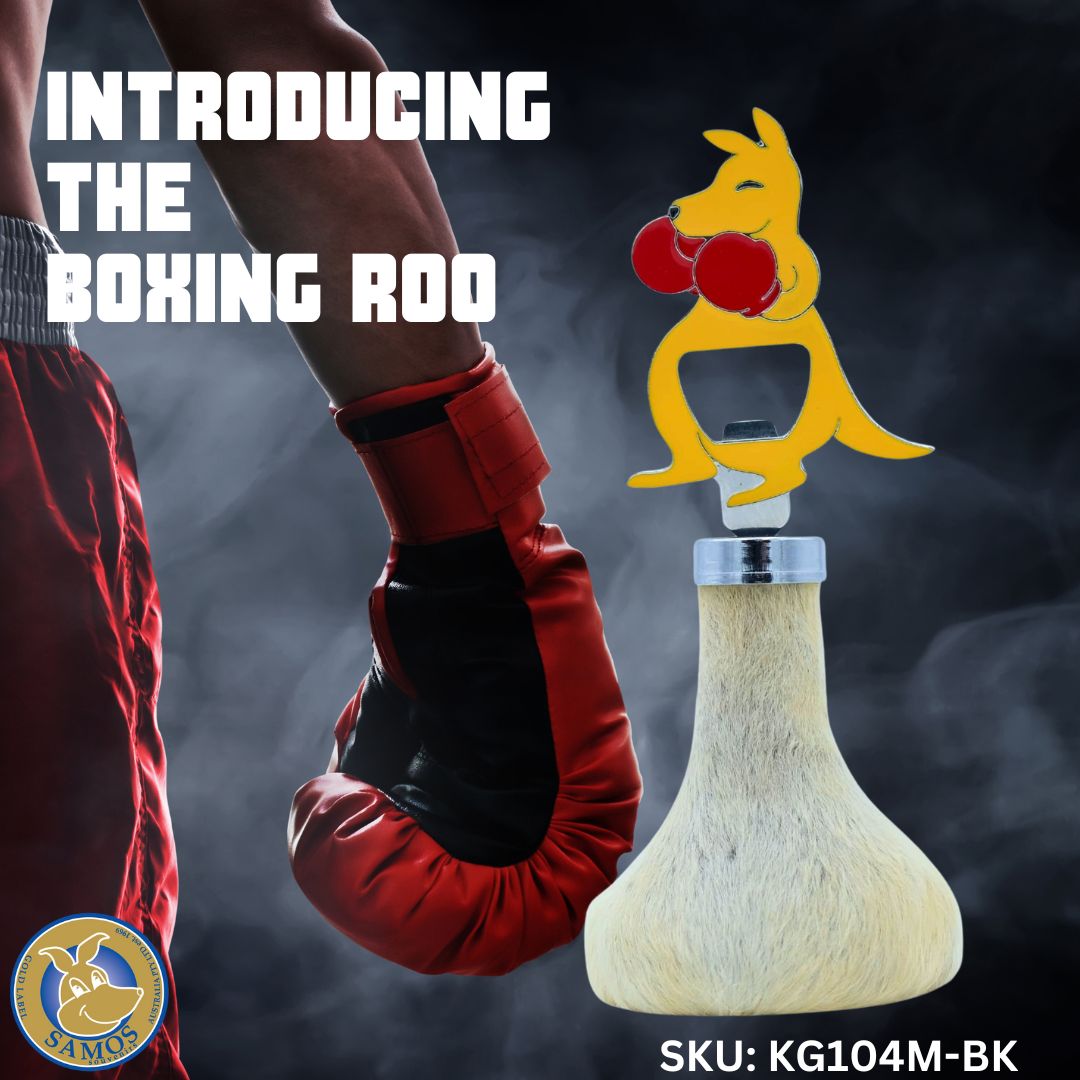 Kangaroo Scrotum Bottle Opener – Boxing Kangaroo (Deluxe)