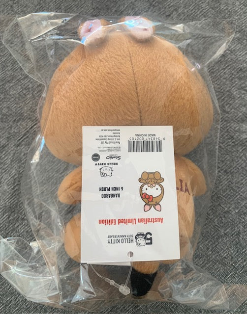 Anniversary 50th Australian Limited edition Hello Kitty Plush 6 inch Kangaroo