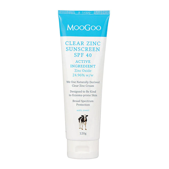 Moogoo Clear Zinc Sunscreen SPF 40 120g (New Look)