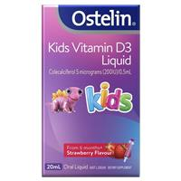 Ostelin Kids Vitamin D dạng lỏng - D3 cho sức khỏe xương và hỗ trợ miễn dịch của trẻ em - 20mL