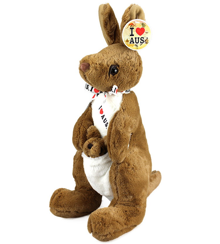 Australian Souvenir Large Ribbon Kangaroo 20" Soft Toy