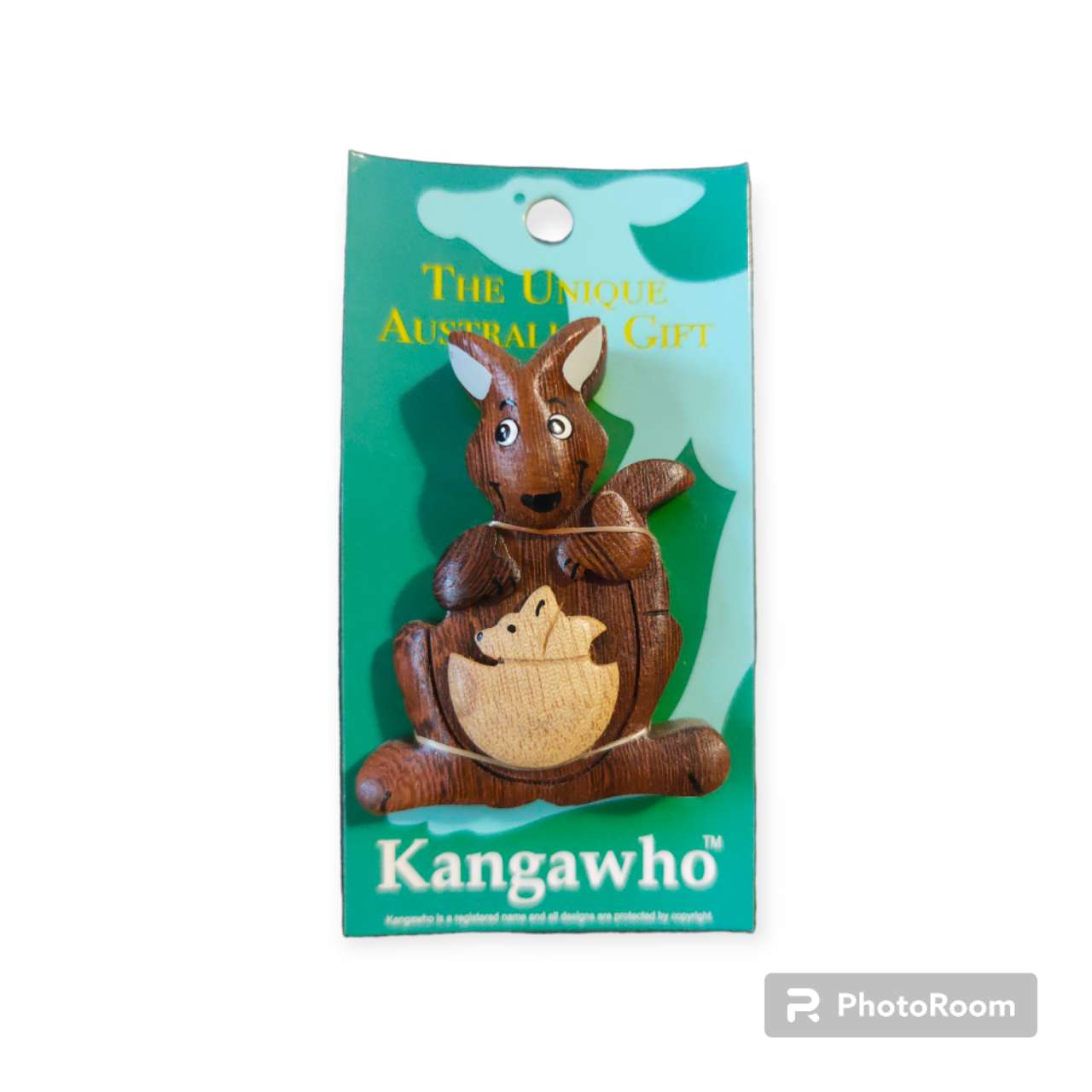 Australian Souvenir Kangaroo Wooden Magnet