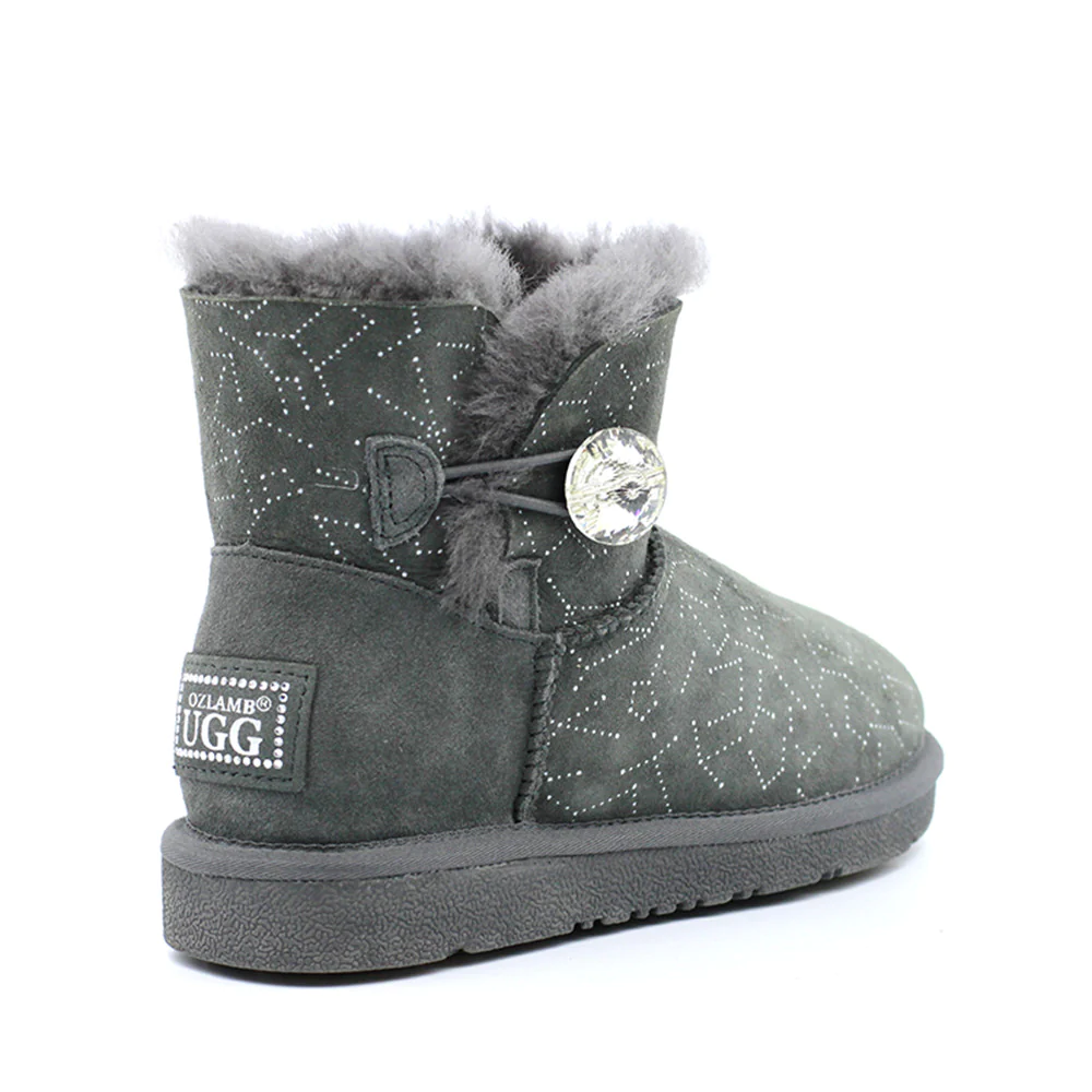 Ozlamb Ugg STAR SHORT UGG BOOT GERY – 123buynow