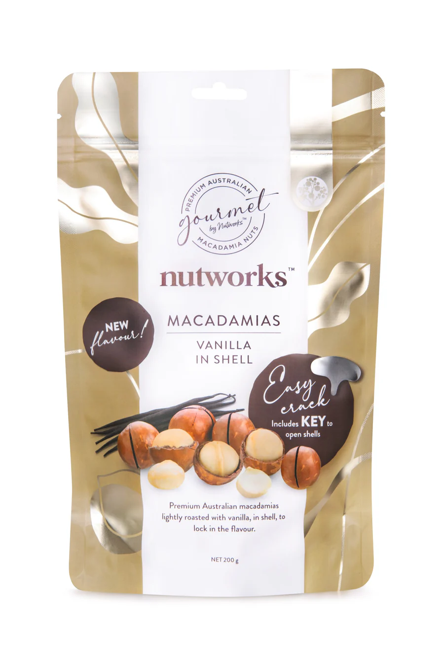 Nut Works Vanailla Macadamia in Shell 200g / 500g