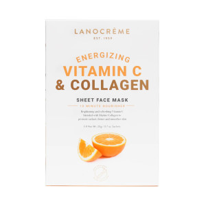 Lanocreme Energizing Vitamin C & Collagen Sheet Face Mask