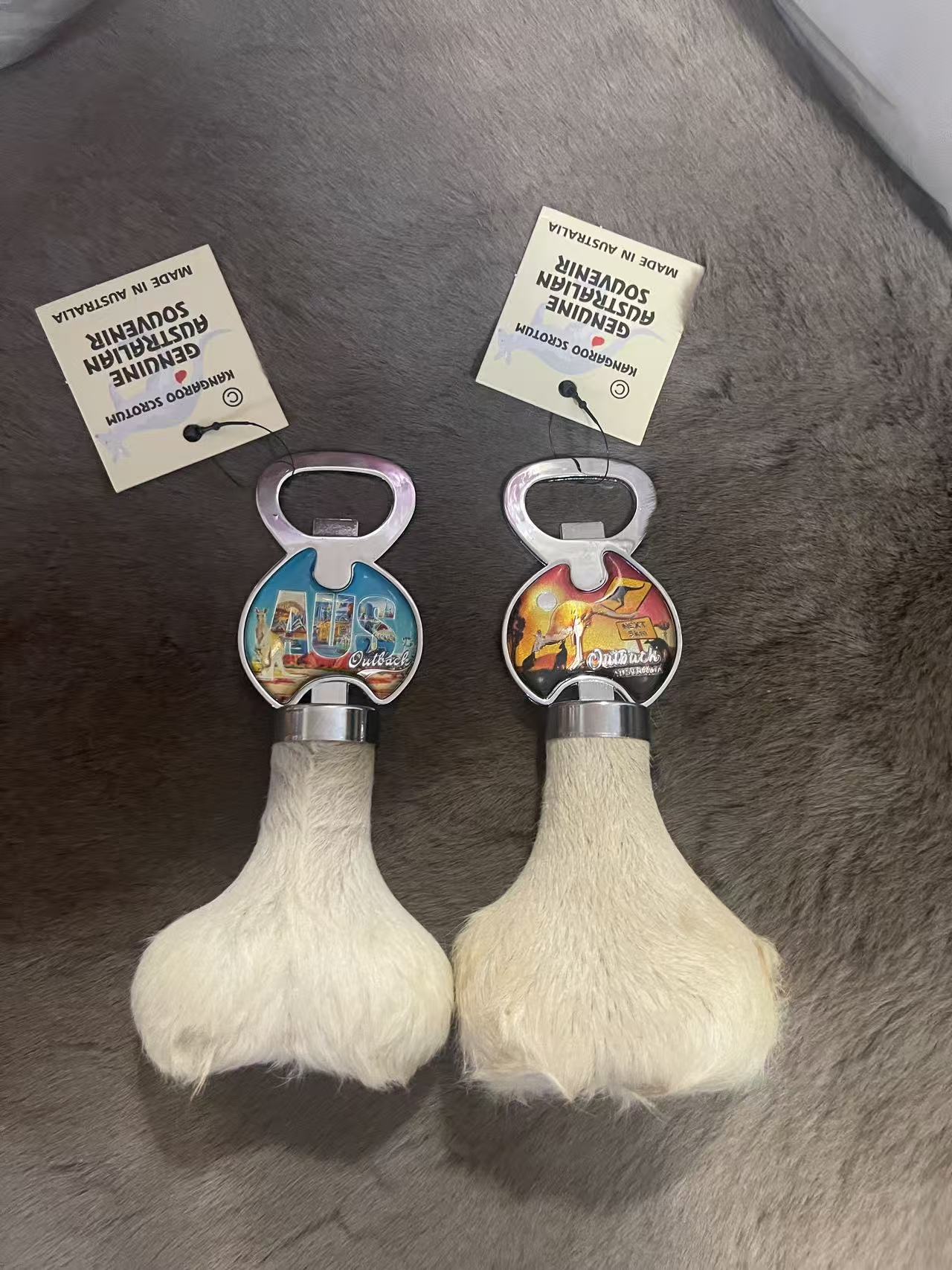 KANGAROO SCROTUM BOTTLE OPENERS (Double Side)
