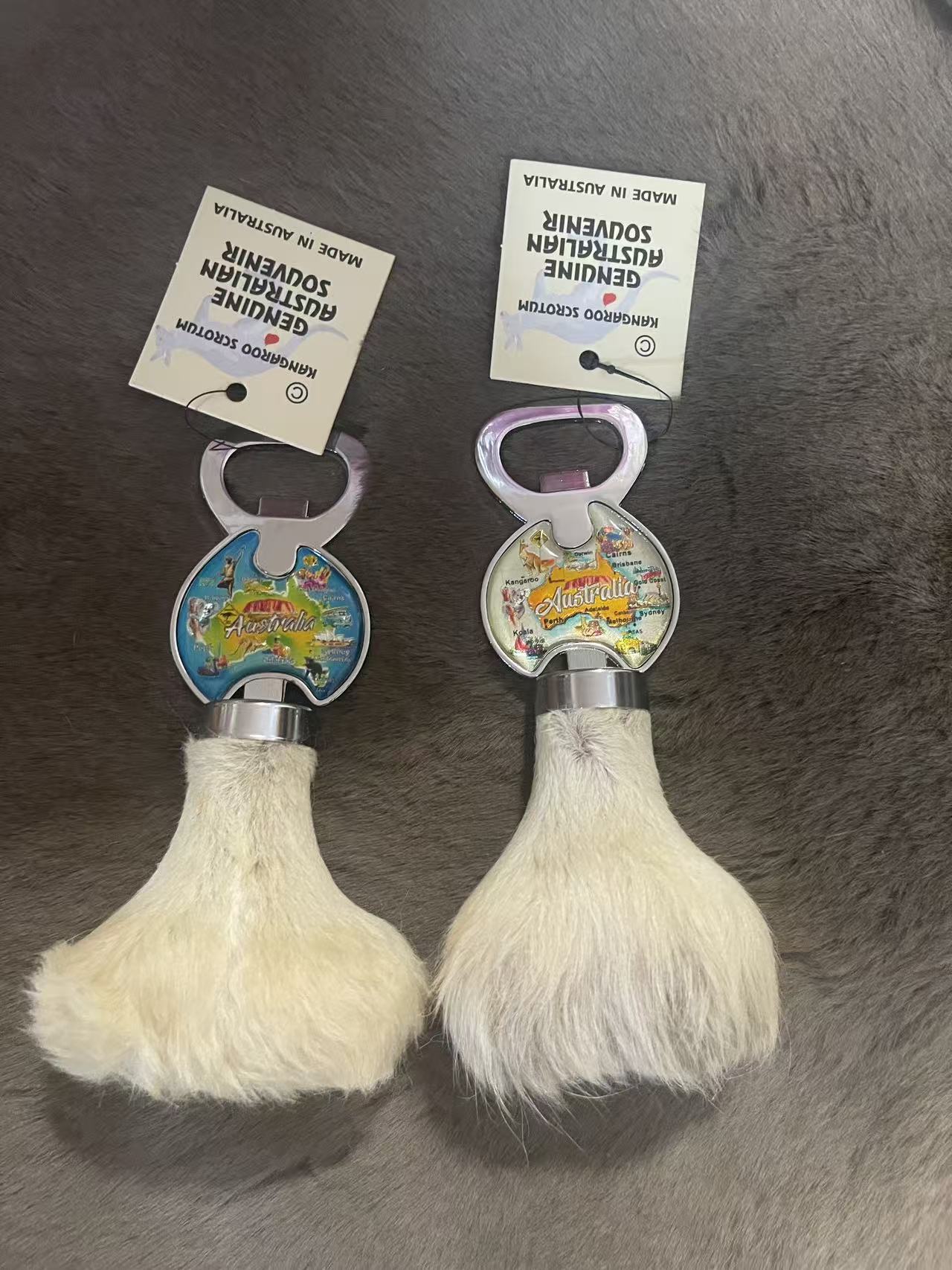 KANGAROO SCROTUM BOTTLE OPENERS (Double Side)