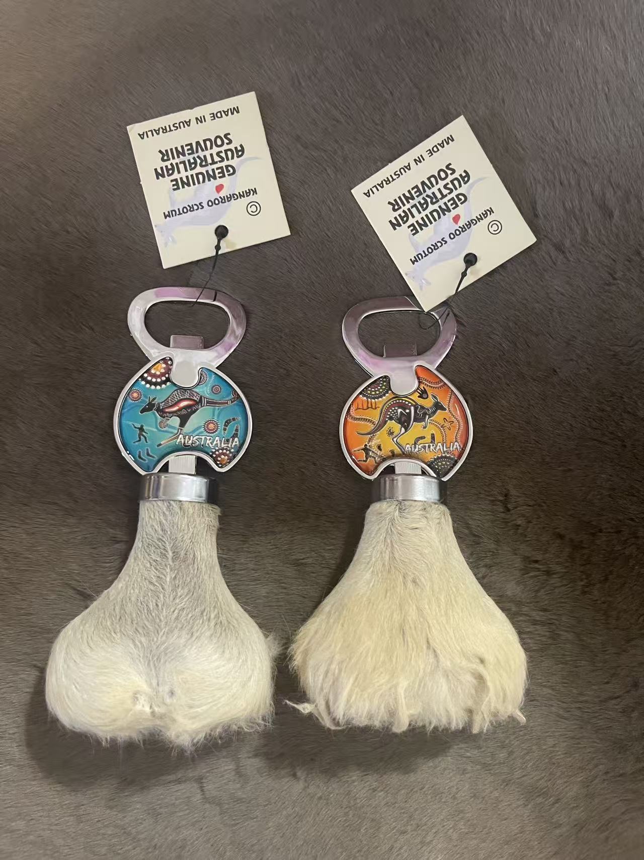 KANGAROO SCROTUM BOTTLE OPENERS (Double Side)