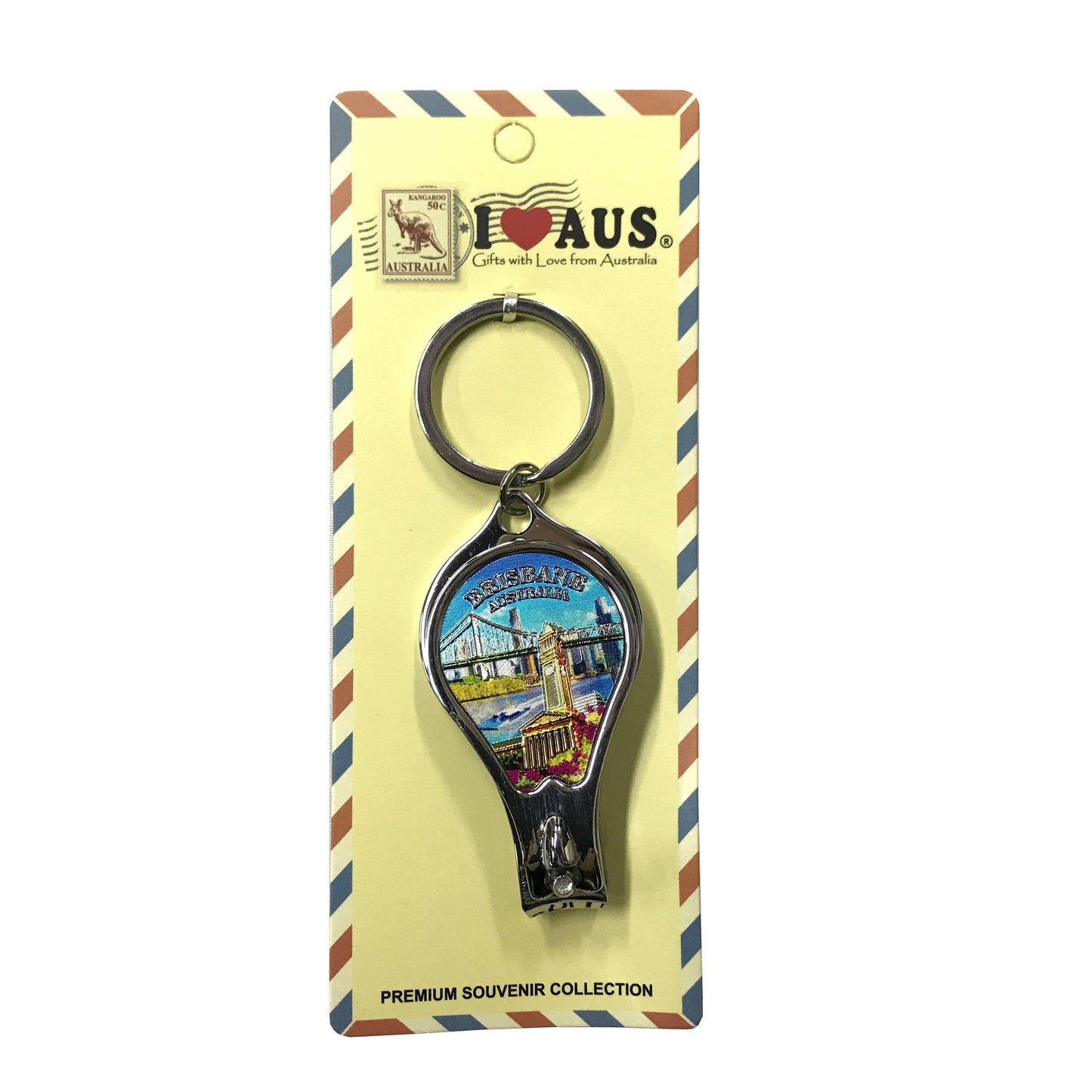 Australian Souvenir Carded Nail Clipper Key Chain