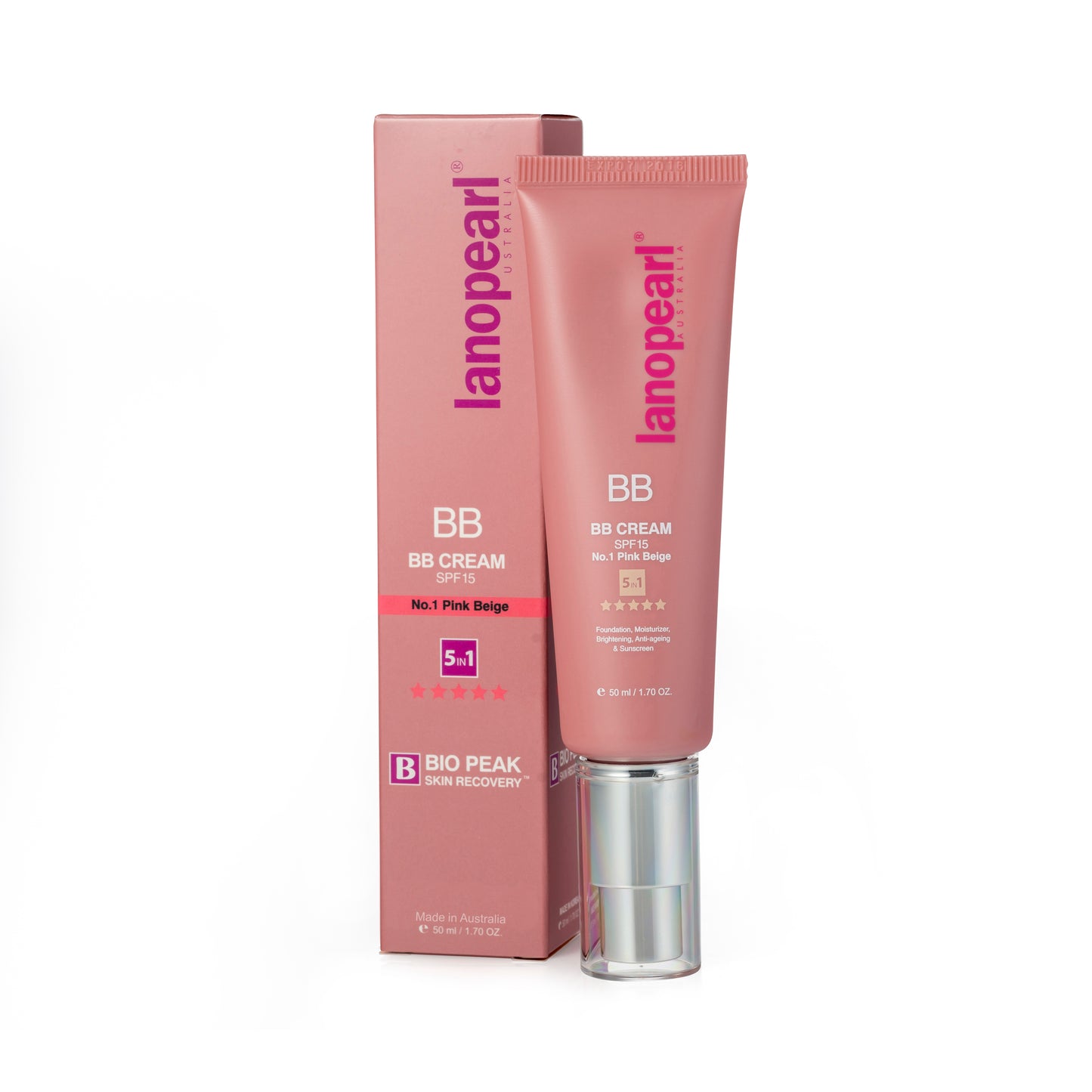 Lanopearl BB Cream SPF 15 No.1 Pink Beige, 5 in 1 (LB38) 50ml ( EXp 2027.12 )