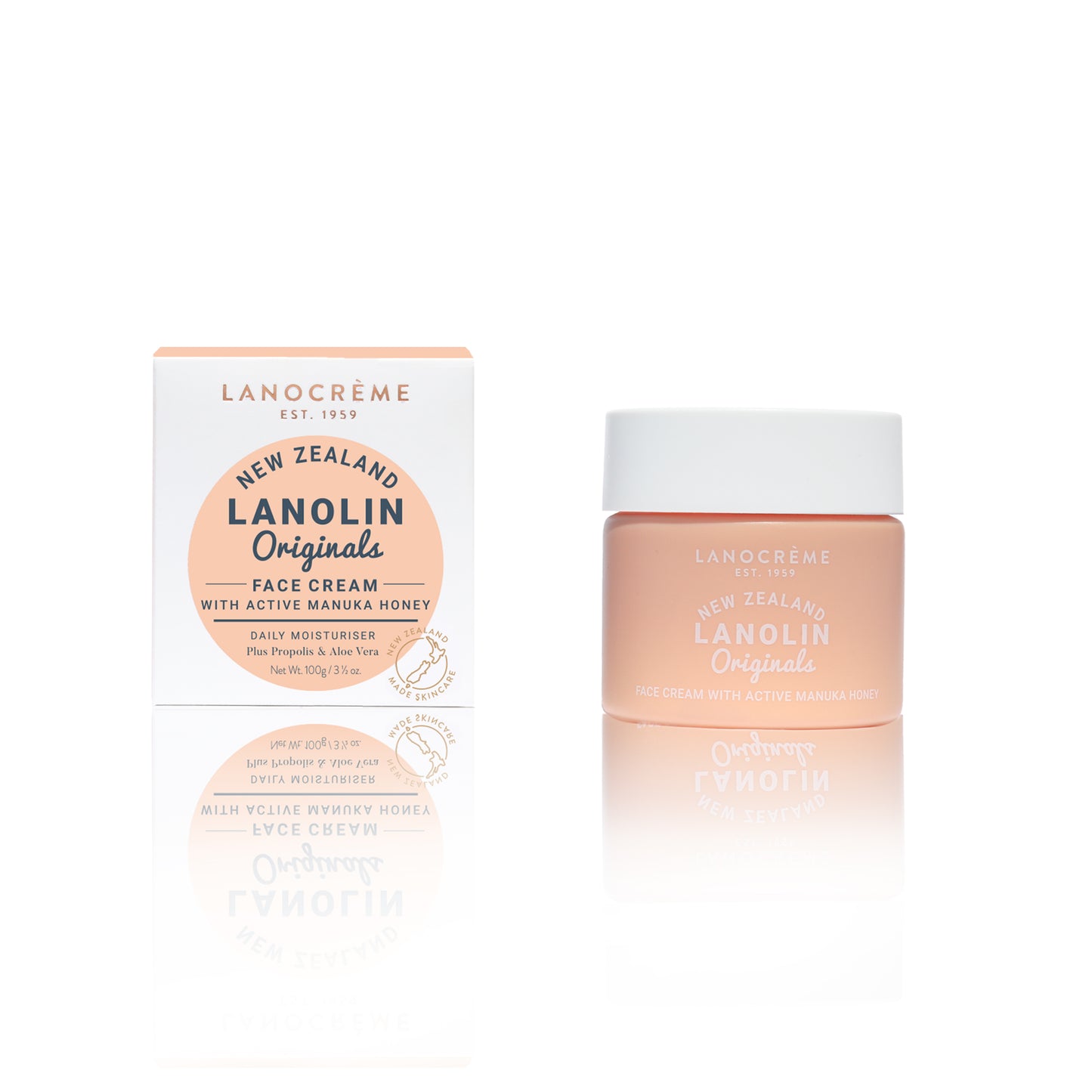 Lanocreme Lanolin Originals Face Cream with Active Manuka Honey
