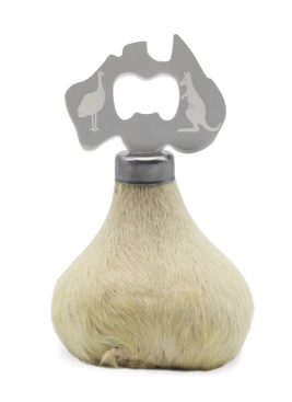 KANGAROO SCROTUM BOTTLE OPENERS