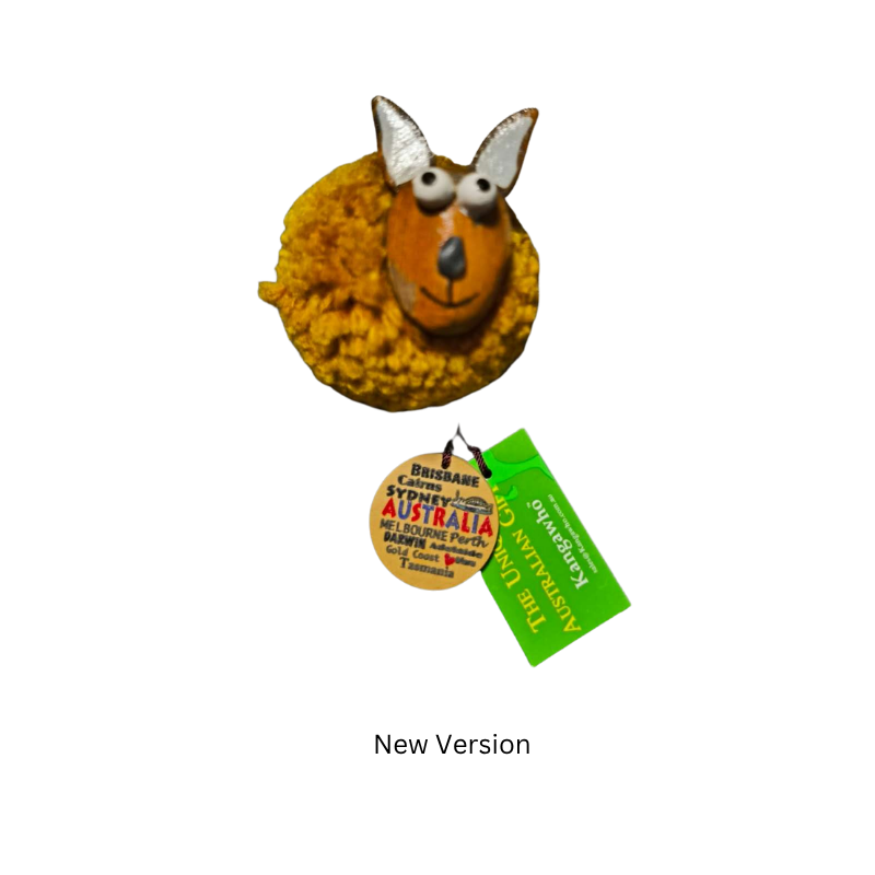 Australian Souvenir Pom Pom Kangaroo Magnet
