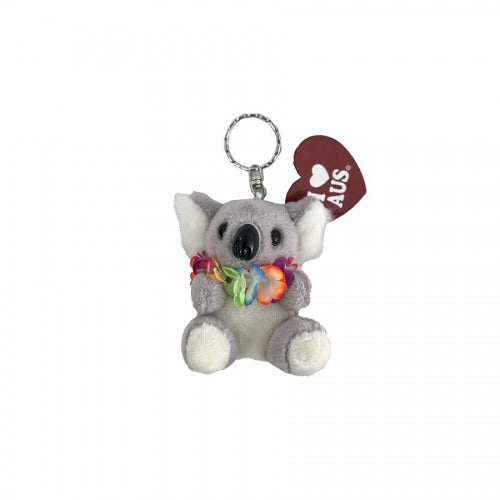 Móc chìa khóa lưu niệm hình chú gấu túi Úc có vòng hoa