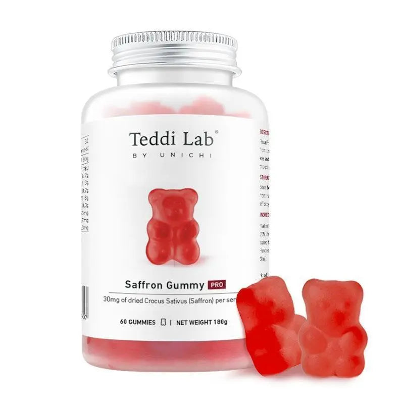 Unichi Teddi Lab by Unichi Saffron Gummy PRO 60s - Mood Support , Calm & Relax 1Pack