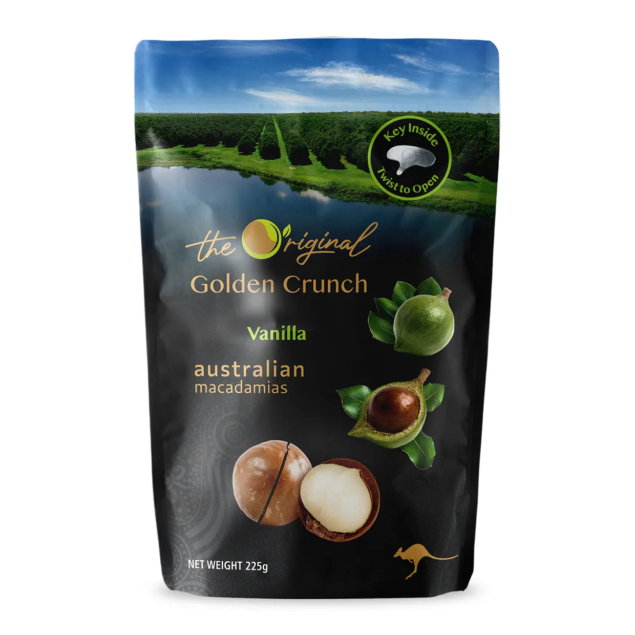 Vanilla Golden Crunch Macadamias 225g