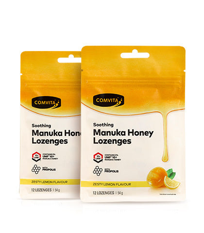 Comvita Mānuka Honey Lozenges with Propolis (Lemon and Honey) 12s 2-PACK