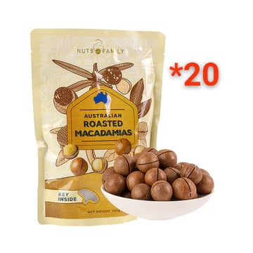 Nuts Family Australian Roasted Macadamias 240g *20