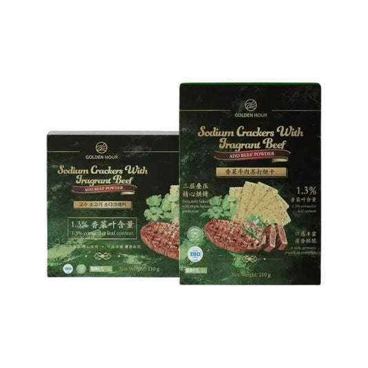 Golden Hour Fragrant Beef & Coriander Soda Crackers 210g