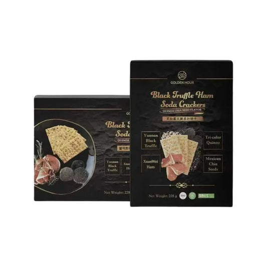 Golden Hour Black Truffle Ham Soda Crackers with Quinoa & Chia Seeds 228g