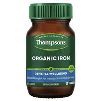 Thompson's Organic Iron 24mg 30 Tablets