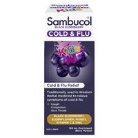 Sambucol Black Elderberry Cold & Flu Kids Liquid 120mL