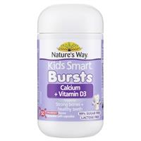 Nature's Way Kids Smart Bursts Calcium + Vitamin D3 50 Capsules For Children