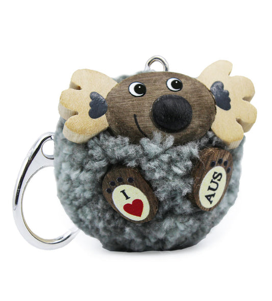 Australian Souvenir Pom Pom Koala Keyring