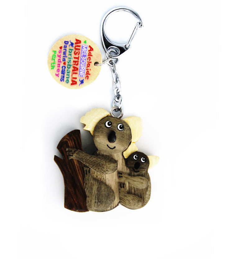 Australian Souvenir Koala Wooden Keyring