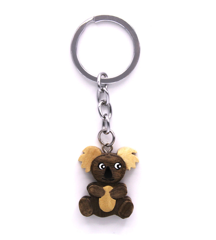 Australian Souvenir Wooden Mini Koala Keyring