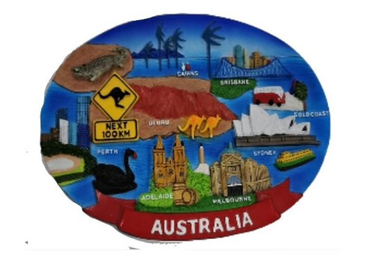 Australian Souvenir Decorative Australian Map Plate