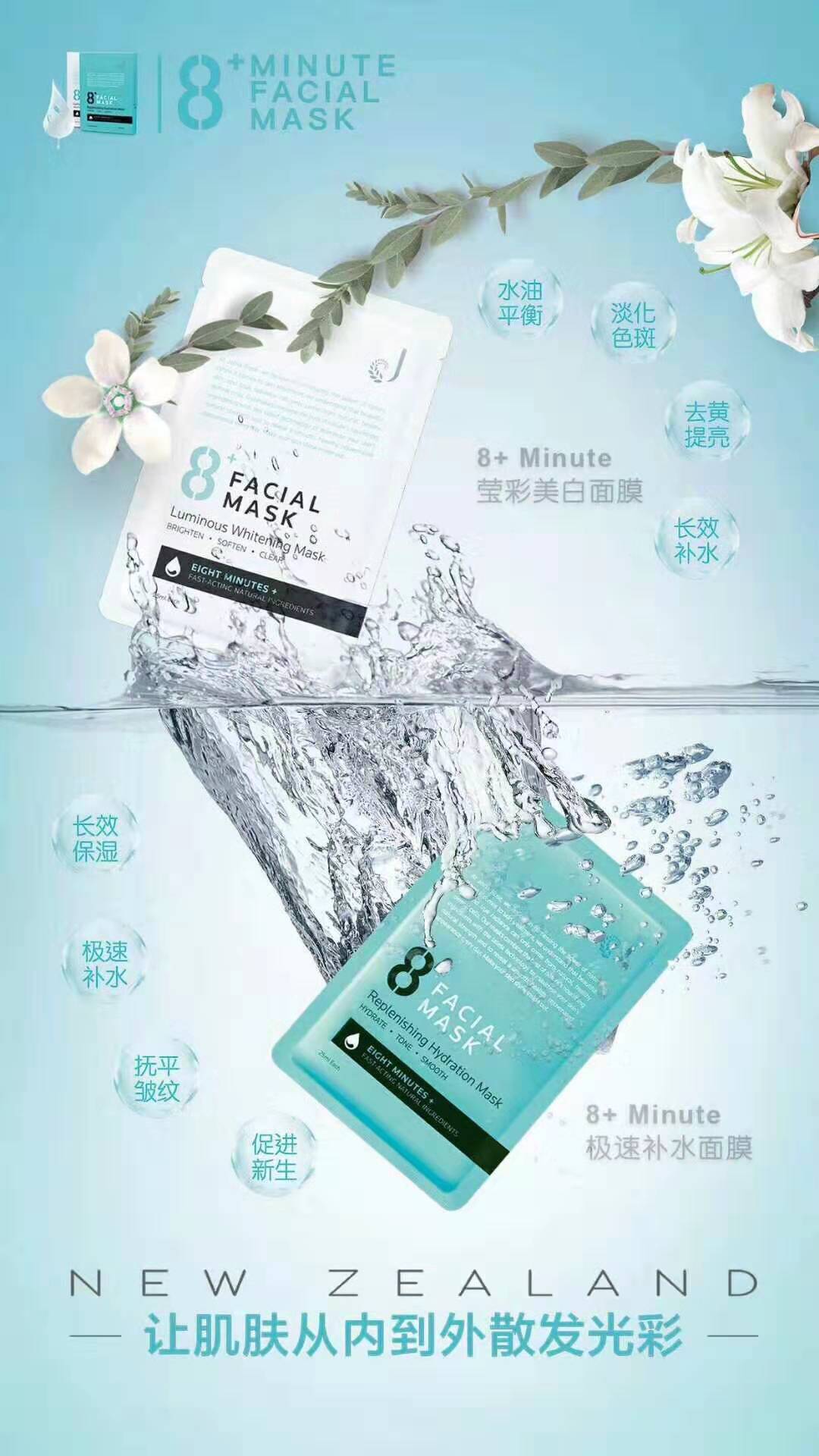 8+ Minute Replenishing Hydration Mask 7x25ml 藍膜