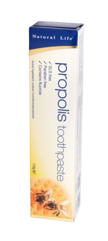 NATURAL LIFE™ PROPOLIS TOOTHPASTE 110G - SLS FREE & PARABEN FREE. CONTAINS FLOURIDE