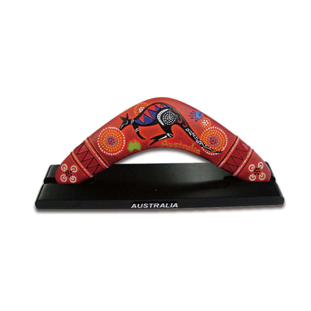 Australian Souvenir 12"BM on stand - red resin