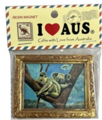 Australian Souvenir Magnet Resin Frame - Koala