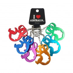 Australian Souvenir Hollow Koala Keyring 6 Pack