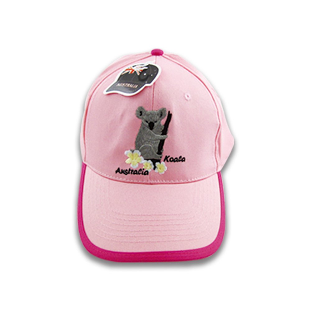 Australian Souvenir Cap* - (pink) Koala with flower