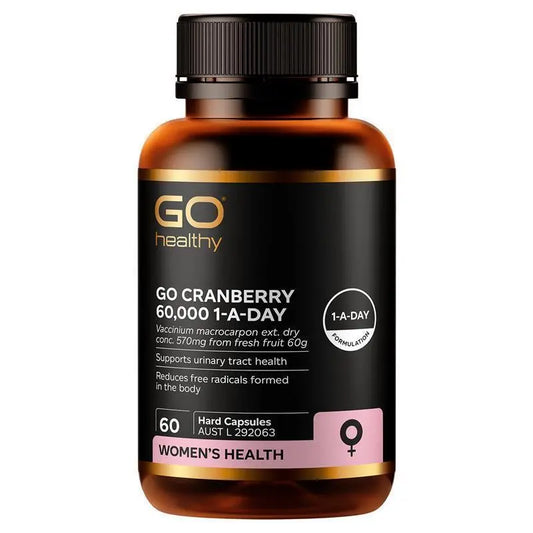 GO Healthy Cranberry 60000+ 60 Vege Capsules