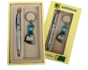 Australian Souvenir Box Pen with Keyring Opera House