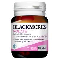 Blackmores Folate 500mg Folic Acid Vitamin 90 Tablets