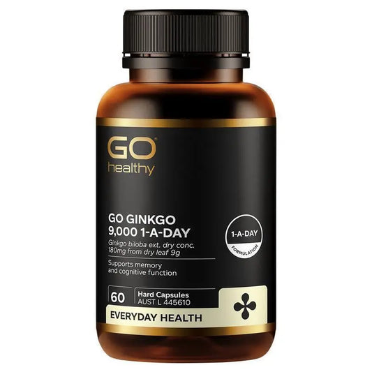 GO Healthy Ginkgo 9000+ 60 Vege Capsules