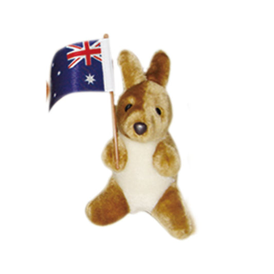 Australian Souvenir 13 cm Kangaroo with flag Soft Toy