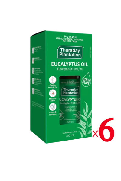 Thursday Plantation 100% Pure Eucalyptus Oil 200ml *6