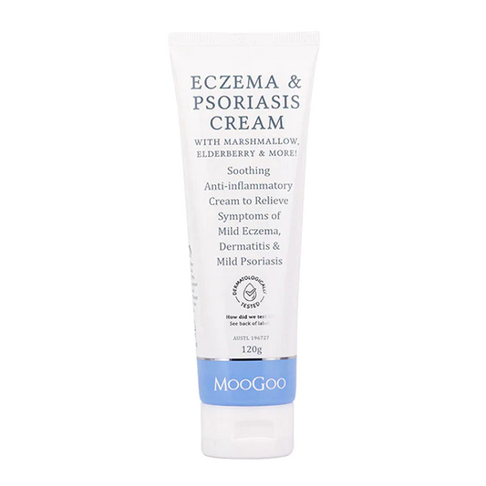 Moogoo Eczema & Psoriasis Cream with Marshmallow, Elderberry & More 120g