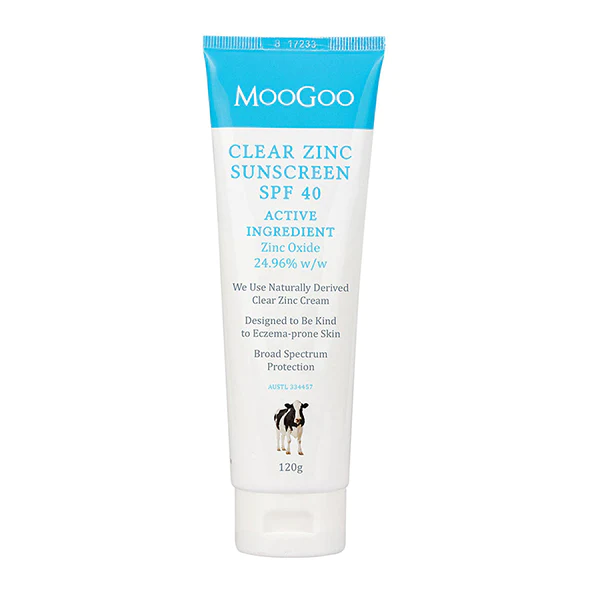 Moogoo Clear Zinc Sunscreen SPF 40 120g