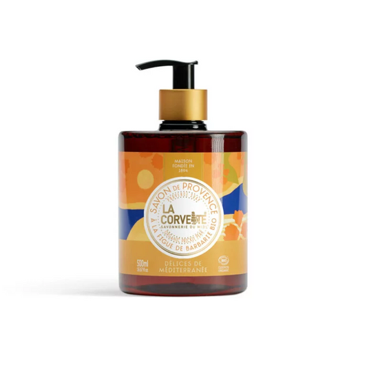 La Corvette DELICES DE MEDITERRANEE Organic Prickly Liquid Soap 500ml